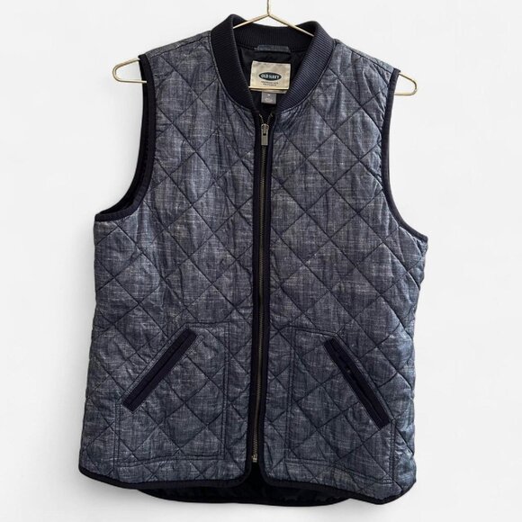 Old Navy Blue/Navy Quilted Lightweight Vest Size Medium - Picture 1 of 3
